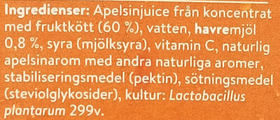ProViva Apelsin utan tillsatt socker - Ingredienser - sv