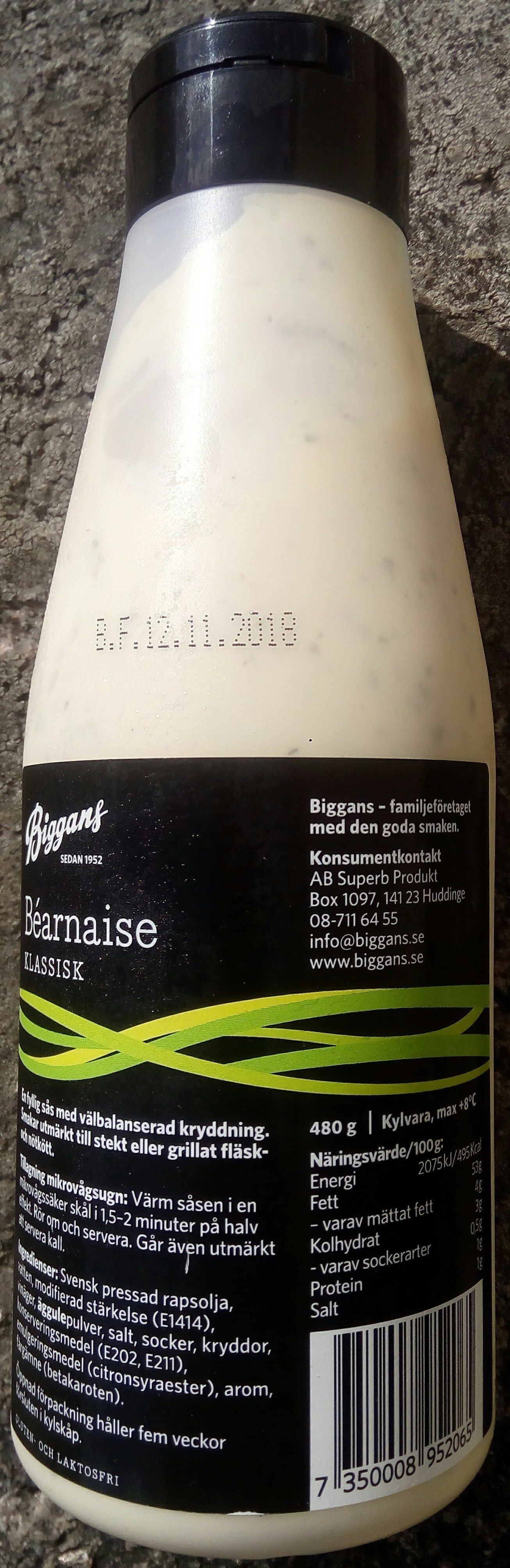 Biggans Béarnaise Klassisk - Produkt - sv