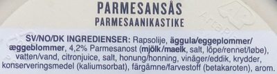 Eriks Parmesansås - Ingredienser - sv