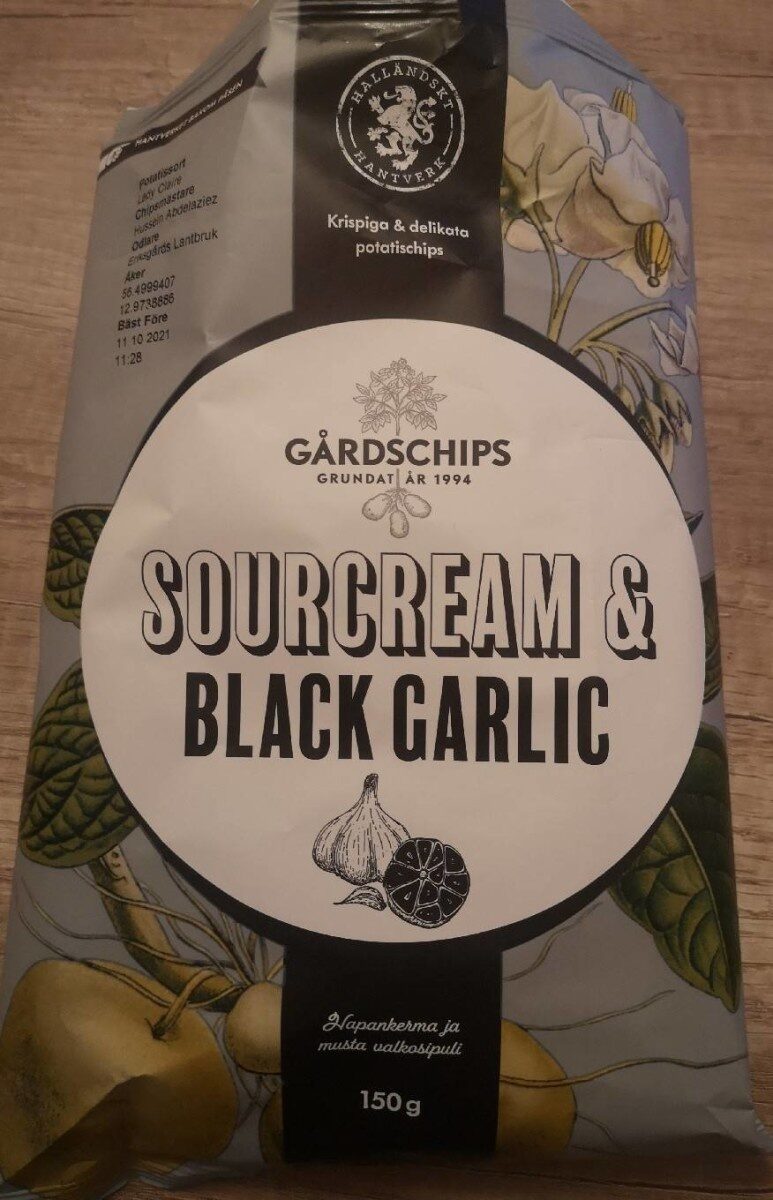 Chips Sourcream & Black Gartlic - Produkt - sv