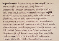 Paolos Vedugnsbakad Capricciosa Mozzarella, prosciutto, funghi e olive - Ingredienser - sv