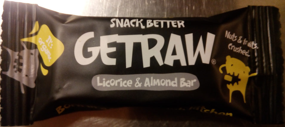 Getraw Licorice & Almond Bar - Produkt - sv