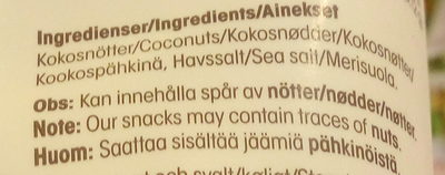 Coconut Sea Salt - Ingredienser - sv