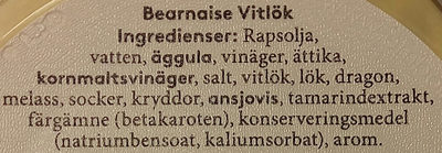 Lohmanders Bearnaise Vitlök - Ingredienser - sv