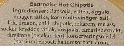 Lohmanders Bearnaise Hot Chipotle - Ingredienser - sv