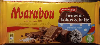 Marabou Brownie, kokos & kaffe Fredrika's Edition - Produkt - sv