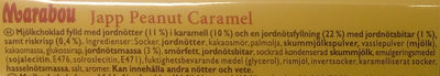 Marabou japp peanut caramel - Ingredienser - sv