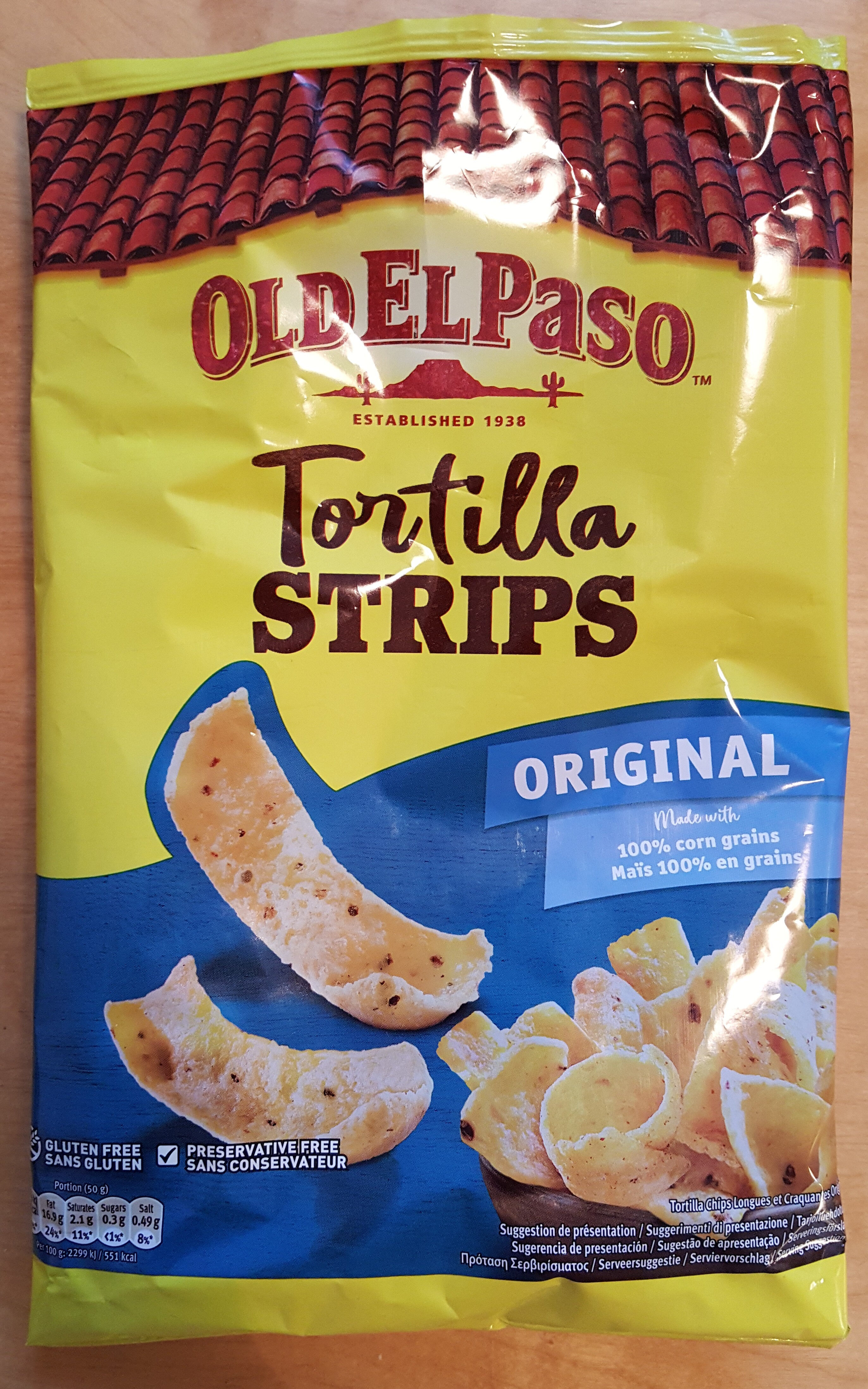 Old El Paso Tortilla Strips Original - Produkt - sv
