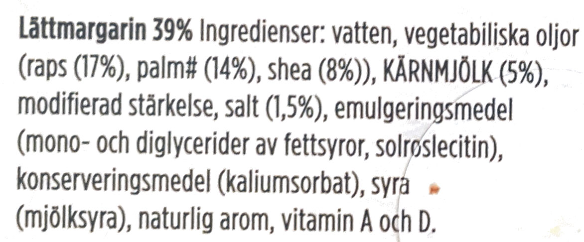 Lätta - Original - Ingredienser - sv
