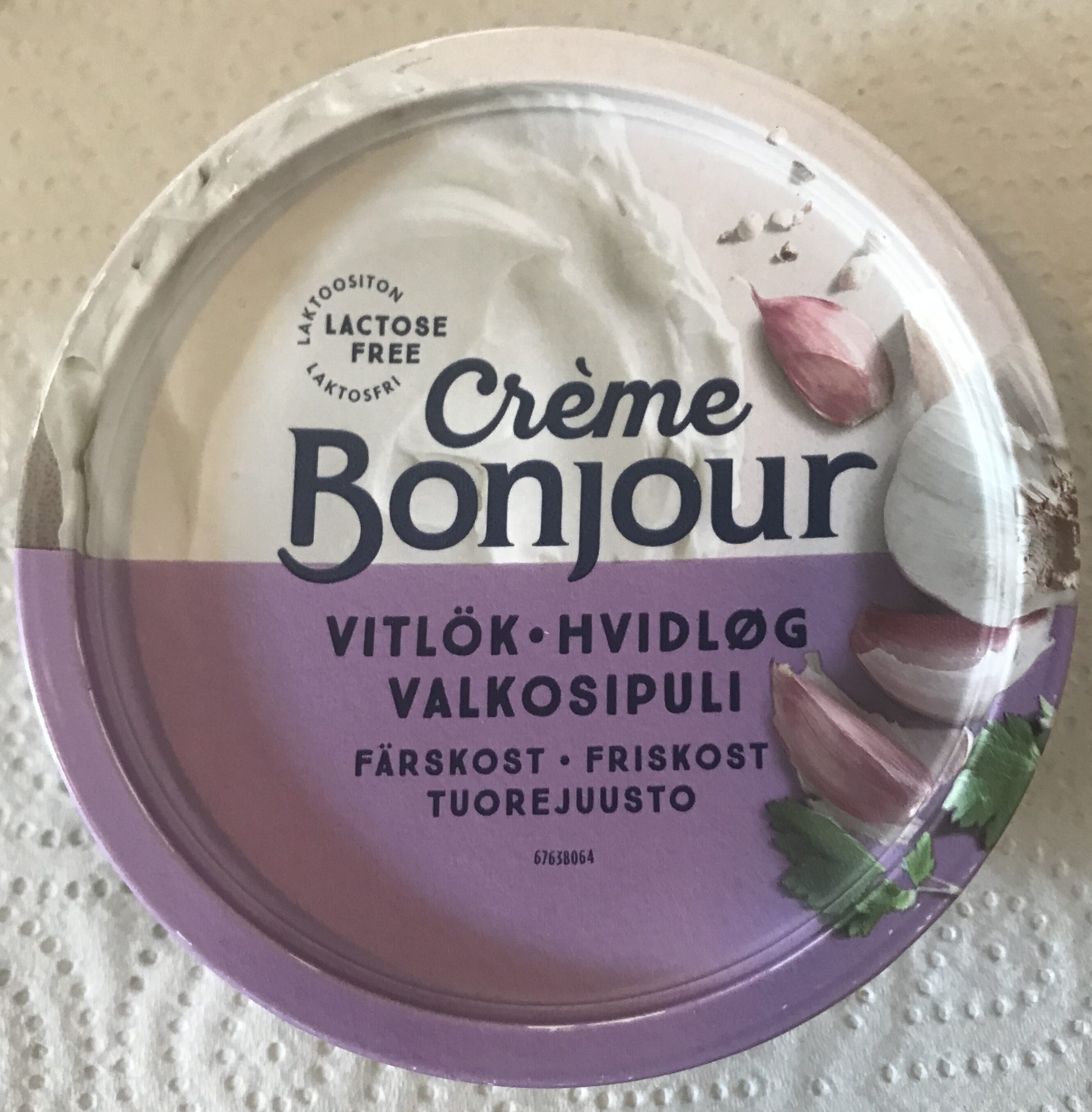Créme Bonjour Färskost Vitlök - Produkt - sv